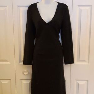 Diane Von Furstenberg | Black V-Neck Sheath Dress Sz 8